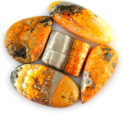 Vista 18 de 5pcs, Bulk Natural Gemstone Cabochon, Polished Flatback Stone, Wholesale Loose Cabs Supply, DIY Jewelry Making, Chakra Healing Crystal, Birthstone