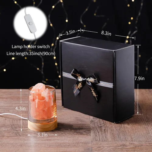 Vista 6 de Difusor de aceite esencial de piedra de sal del Himalaya, juego de regalo de aceite esencial de lavanda, difusor de aromaterapia natural