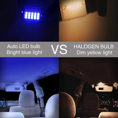 Vista 7 de UGSHY 2 unidades de bombillas LED para auto extremadamente brillantes, 1.6" 6000K 2835 Chipsets 1200LM para luces LED interiores de domo, mapa