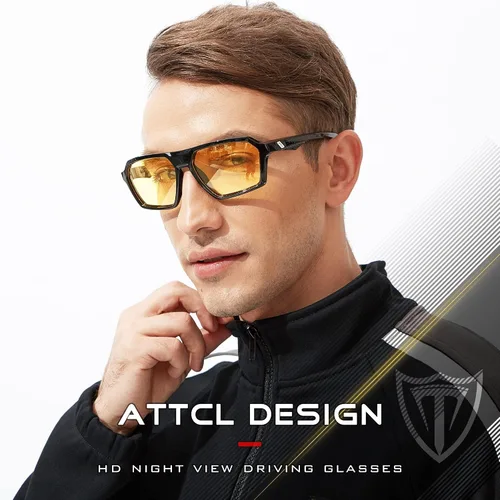 Vista 3 de ATTCL Gafas de sol polarizadas de moda para hombres: ligero hexagonal TR90 Marco UV Protección Deporte Casual Glasse Conducción Viaje Gafas