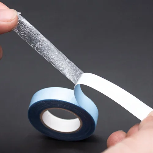 Vista 8 de Cinta en el kit de herramientas de extensión de cabello, tarjeta de papel, tablero de colocación de extensión de cabello, rollo de 3 yardas, cintas