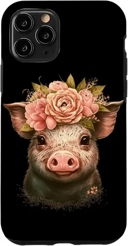 Vista 29 de Pig with Leopard Headband Flower Cute Pig Lover Case for iPhone 17