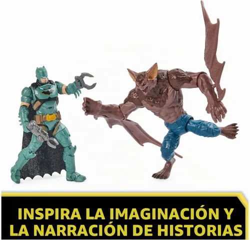 Vista 5 de DC Comics, Paquete de batalla aérea de Batman (exclusivo de Amazon), vehículo de murciélago, figura de acción de Batman y hombre-murciélago de 4