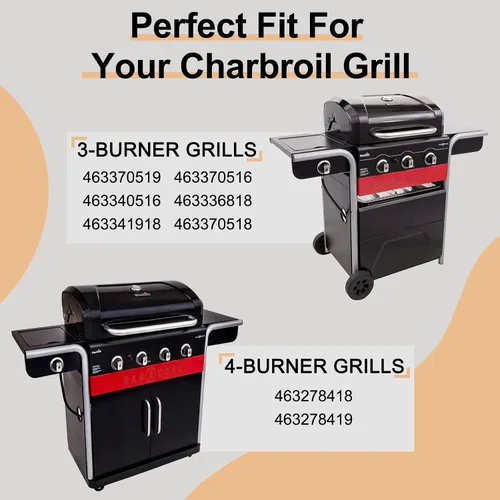 Vista 2 de Piezas de repuesto para Charbroil 463340516 463370516 463370519 463278419 463336818 463278418 463341918 463370518 463770916 4663 70516 Parrilla