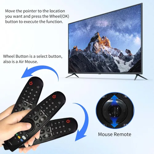 Vista 5 de RIVIERA Magic Remote para LG Smart ThinQ OLED Nanocell WebOS UHD TV con función de voz y puntero compatible con MR22/21/20GA MR18BA MR23/24/25GN