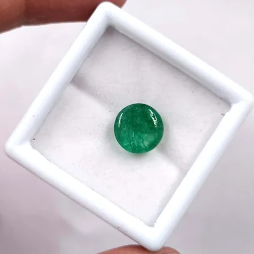 Vista 3 de Esmeralda colombiana de 6.15 quilates tratada natural certificada piedra preciosa suelta facetada piedra preciosa esmeralda piedra natal esmeralda