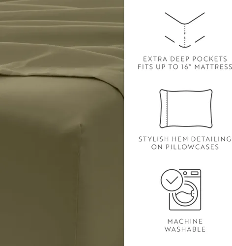 Vista 90 de ienjoy Home Linen Market - Juego de sábanas de 6 piezas, color rubor, tamaño King Blush