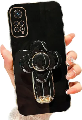 Vista 33 de Miagon - Funda con soporte para Xiaomi Redmi A1, galvanizado suave TPU protector delgado a prueba de golpes con molinete giratorio soporte de flores