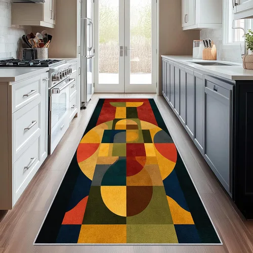 Vista 16 de Aztec Runner Rug 2x6 - Hallway Runner Rug Southwest Native American Rustic Boho Ethnic Retro Pattern, Non Slip, Washable, Aztec Home Decor Carpet