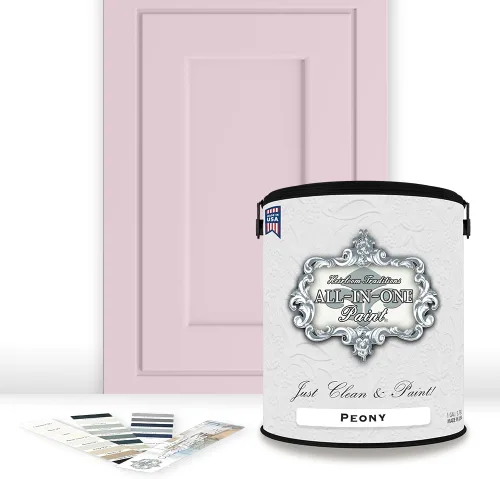 Vista 68 de Pintura TODO EN UNO, Abbey (gris cálido), Muestra de 8oz - Pintura duradera para gabinetes y muebles. Imprimación y capa superior incorporadas,