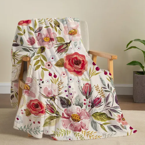 Vista 16 de Tupmnbry Manta floral de margaritas y girasoles, manta de franela súper suave, manta de cama ligera y esponjosa para cama, sofá y viajes, 50 x 60