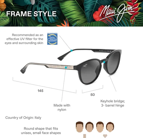 Vista 6 de Maui Jim Gafas de sol redondas Hiehie