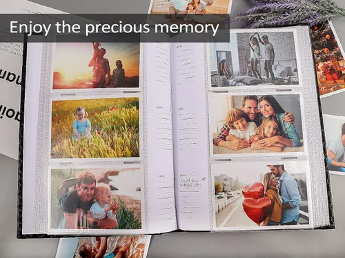 Vista 6 de RECUTMS Álbum de fotos de 4 x 6 pulgadas, 300 fotos, de piel sintética de pequeña capacidad, cubierta de libro de 4 x 6 pulgadas, álbumes de fotos