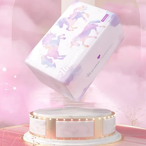 Vista 8 de Paquete de 6, tejido facial pequeño y suave, papel higiénico, servilleta desechable, funda de bolsa no caja, papel facial blanco, material fibra