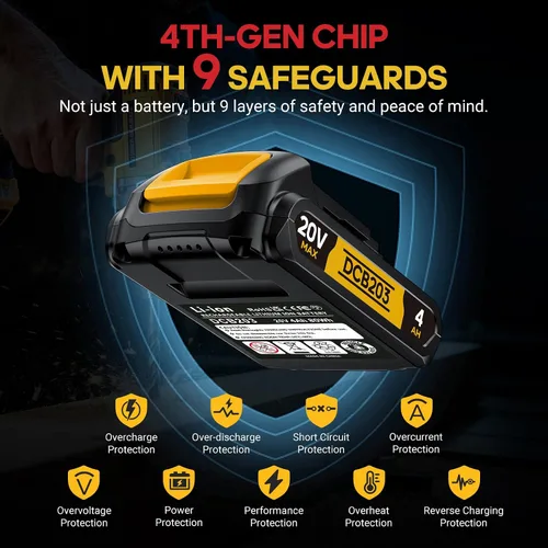 Vista 5 de Reemplazo 4Ah compatible con batería Dewalt 20V MAX con alta capacidad