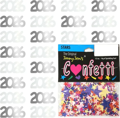 Vista 50 de Confetti Year 2023 Blue Royal, Orange Combo - 2 bolsas de media onza (1 oz)