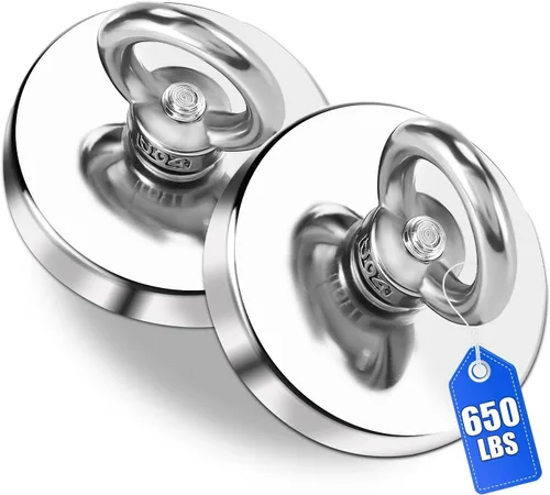 Vista 14 de DIYMAG Imanes de pesca con agujero avellanado 1.42 pulgadas 150LBS fuerza