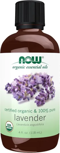 Vista 8 de NOW Aceites esenciales, aceite de lavanda orgánico, aroma calmante para aromaterapia, destilado al vapor, 100% puro, vegano, tapa resistente a