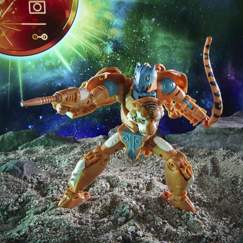 Vista 7 de Transformers Generations War for Cybertron Golden Disk Collection Capítulo 3, Mutant Tigatron, edades de 8 años en adelante, 7 pulgadas