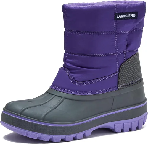 Vista 11 de Lands' End - Botas de nieve impermeables para niños - Botas de invierno aisladas con forro de vellón cálido para niños pequeños, niñas y niños