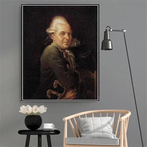 Vista 2 de Kits de pintura de bricolaje para adultos, retrato de Francois Buron, pintura por Jacques Louis David Arts Craft para decoración de pared del hogar