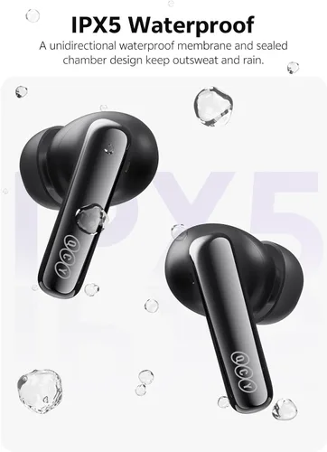 Vista 13 de QCY MeloBuds N70 Auriculares inalámbricos híbridos adaptativos con cancelación activa de ruido, Bluetooth 6.0 con 6 micrófonos para llamadas claras