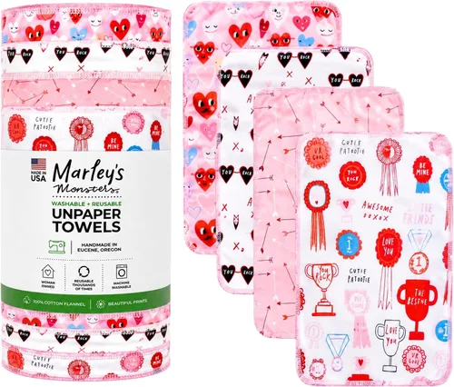 Vista 15 de Marley's Monsters Toallas sin papel - rollo de 12 unidades, toallas de papel reutilizables sin papel, de algodón, libres de árboles