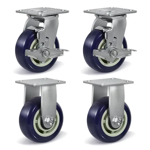 Vista 35 de Ruedas giratorias industriales de 4 x 2 pulgadas, poliuretano en rueda de polipropileno, ampliamente utilizadas para camiones de plataforma U-Boat