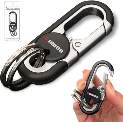 Vista 9 de Men's Car Key Chain, Personalized Creative Stainless Steel Car Keychain for Men, Anti-Loss Heavy Duty Metal Key Ring 3 PZAS