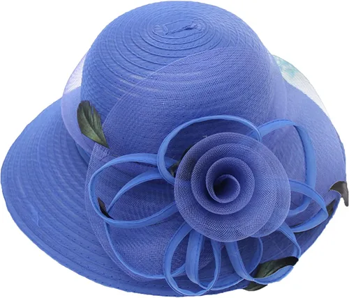 Vista 20 de seven wolves Sombrero de sombrero de iglesia Derby para mujer, sombrero de ala ancha para el sol beige B