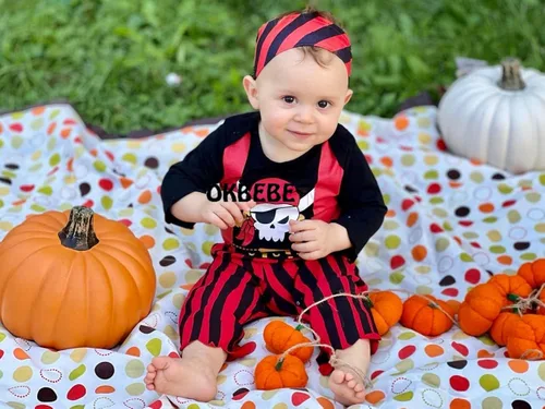 Vista 5 de Baby Boys My First Halloween - Mameluco de manga larga con sombrero de pirata