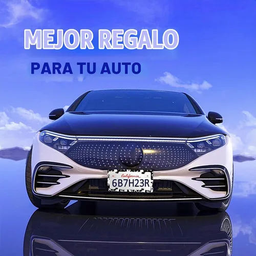 Vista 5 de Marco de matrícula con estampado de vaca en blanco y negro Soporte para placa de matrícula de acero inoxidable con tornillos para mujeres