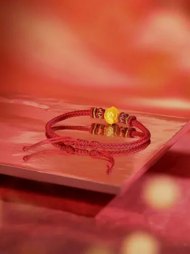 Vista 7 de ZHOU LIU FU 24K Solid Gold Bracelet Luck Fish Real Gold Charm Bracelet Adjustable Jewelry Braided Bracelet for Women Teens Girls