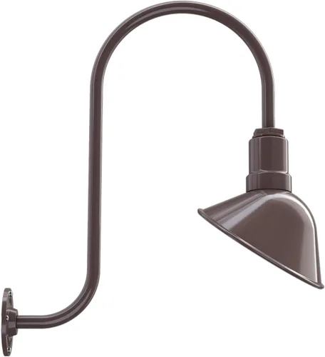 Vista 20 de Steel Lighting Co. Luz de Letrero de Tienda Venice para Pared de Acento de Restaurante al Aire Libre Cúpula de 9 pulgadas Brazo Recto de 6