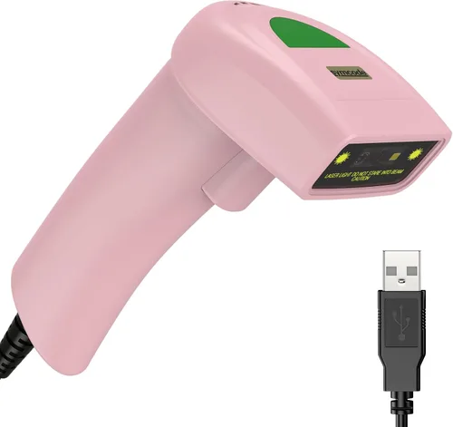 Vista 9 de Symcode Escáner de código de barras USB 1D, lector de código de barras láser CCD con cable de mano compatible con escaneo de pantalla escáner
