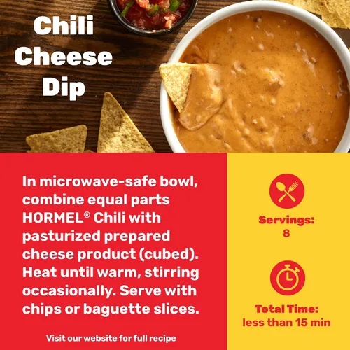 Vista 7 de Hormel Chili, Sin frijoles, 15 onzas