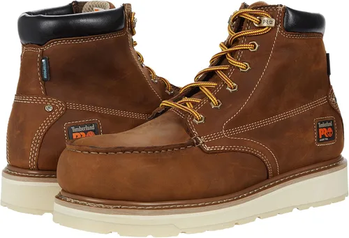 Vista 9 de Timberland PRO Gridworks - Botas de trabajo industriales impermeables con punta de seguridad de aleación de 6 pulgadas para hombre Marrón