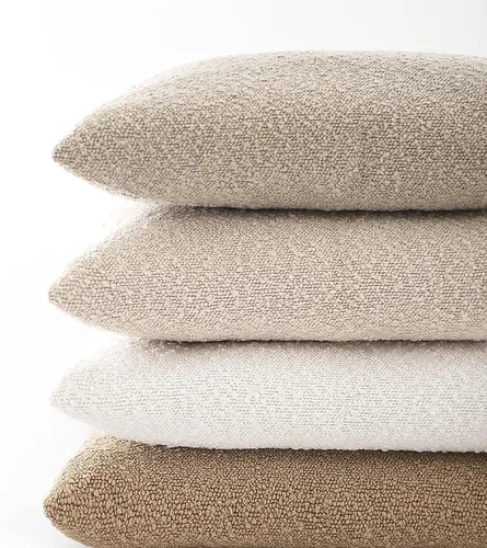 Vista 6 de Fundas de cojín decorativas de bouclé para sofá, juego de 2, 16 x 16 pulgadas, beige