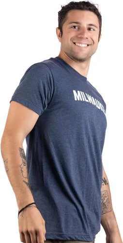 Vista 3 de Milwaukee - Camiseta clásica retro gris de Wisconsin Beer Brew Pride para hombre y mujer