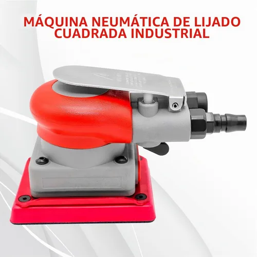 Vista 9 de DATOUBOSS Lijadora de órbita aleatoria lijadora neumática cuadrada de aire de palma para encerar automóviles, trabajo de carrocería de automóvil