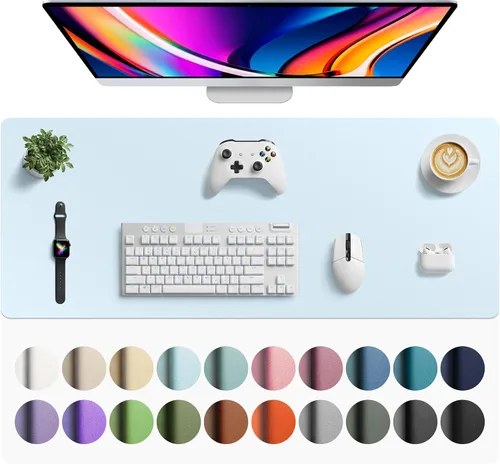 Vista 165 de Aothia - Protector de escritorio de cuero sintético grande, base antideslizante para mouse y superficie para escribir, impermeable, fácil de Agua