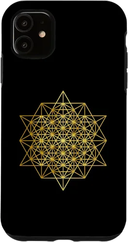 Vista 5 de Funda de yoga espiritual Yantra para iPhone 15 Geometría Sagrada La Rejilla de la Vida