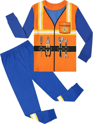 Vista 14 de Pijama pirata de A&J Design para niños pequeños Pijama azul de policía