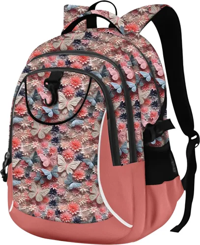 Vista 23 de Mochila escolar estilo Rickyh, mochila de viaje para hombres y mujeres, mochila ligera con compartimento para portátil, Tamaño único