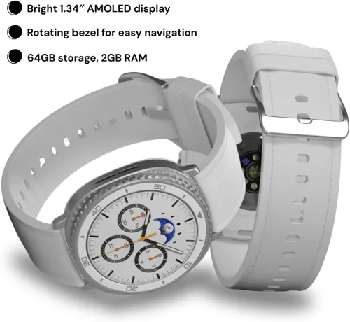 Vista 6 de Samsung Galaxy Watch 8 Classic 1.811 in, bisel giratorio Reloj inteligente AI con AMOLED de 1.34 pulgadas, Wi-Fi, Bluetooth, rastreador