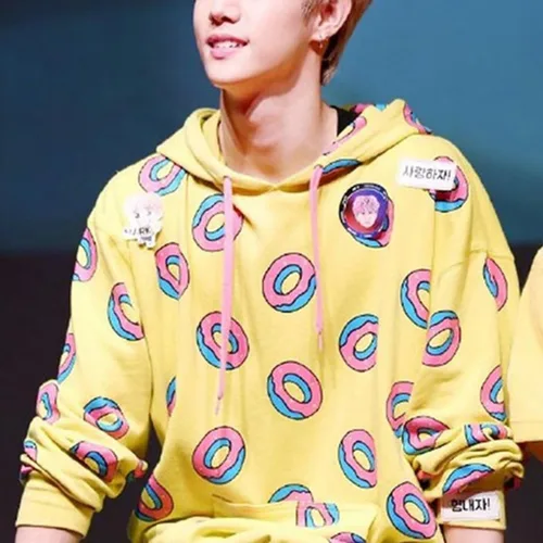 Vista 2 de CHAIRAY GOT7 Mark The Same Style Cap Hoodie Cute Donut Sweatershirt Jackson JB Doughnut Hoodie