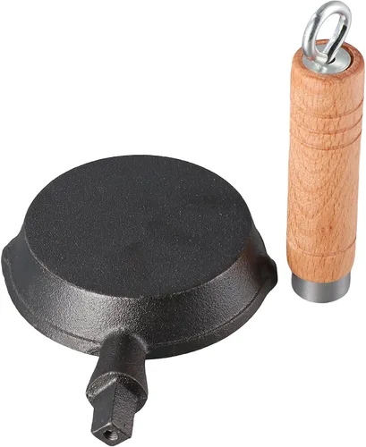 Vista 4 de Leadigol Mini sartén, sartén de hierro fundido antiadherente para huevos, gas, camping, hogar, cocina, pequeña sartén para tortilla