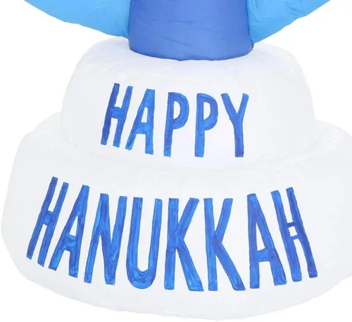 Vista 4 de Gemmy Industrias Hanukkah Menorah Navidad Inflable Plástico