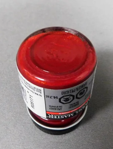Vista 3 de Testor Corp. Stop Light - Pintura esmaltada metálica roja (0.5 onzas)