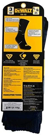 Vista 3 de Dewalt Everyday Work Crew Sock Dxsc150 Cotton Blend Hombre